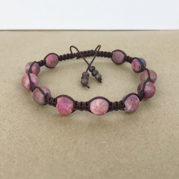 Handmade} Druzy Stone Adjustable Bracelet - Picture 2 of 5